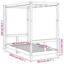 sengeramme til juniorseng 80x160 cm massivt fyrretræ hvid