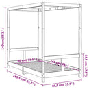 sengeramme til juniorseng 80x160 cm massivt fyrretræ hvid
