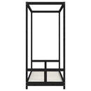 sengeramme til juniorseng 80x200 cm massivt fyrretræ sort