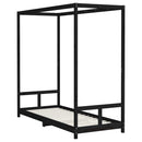 sengeramme til juniorseng 80x200 cm massivt fyrretræ sort