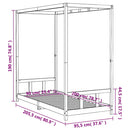 sengeramme til juniorseng 90x200 cm massivt fyrretræ hvid