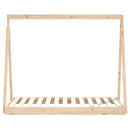 sengeramme til juniorseng 70x140 cm massivt fyrretræ