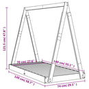 sengeramme til juniorseng 70x140 cm massivt fyrretræ