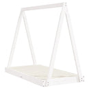 sengeramme til juniorseng 70x140 cm massivt fyrretræ hvid
