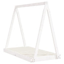 sengeramme til juniorseng 70x140 cm massivt fyrretræ hvid