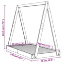 sengeramme til juniorseng 70x140 cm massivt fyrretræ hvid