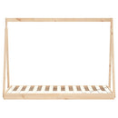 sengeramme til juniorseng 80x160 cm massivt fyrretræ
