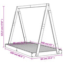 sengeramme til juniorseng 80x160 cm massivt fyrretræ sort
