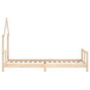 sengeramme til juniorseng 80x200 cm massivt fyrretræ