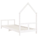 sengeramme til juniorseng 80x200 cm massivt fyrretræ hvid