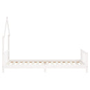sengeramme til juniorseng 90x200 cm massivt fyrretræ hvid