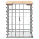 havebænk med gabiondesign 33x31x42 cm massivt fyrretræ