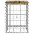 havebænk med gabiondesign 33x31x42 cm imprægneret fyrretræ