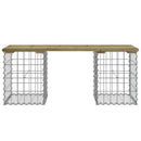havebænk med gabiondesign 103x31x42 cm imprægneret fyrretræ