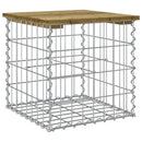 havebænk med gabiondesign 43x44x42 cm imprægneret fyrretræ
