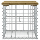 havebænk med gabiondesign 43x44x42 cm imprægneret fyrretræ