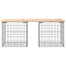 havebænk med gabiondesign 103x44x42 cm massivt fyrretræ