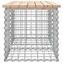 havebænk med gabiondesign 103x44x42 cm massivt fyrretræ