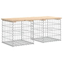 havebænk med gabiondesign 103x44x42 cm massivt fyrretræ