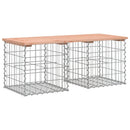 havebænk med gabiondesign 103x44x42 cm massivt douglasgran