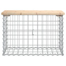 havebænk med gabiondesign 63x31,5x42 cm massivt fyrretræ