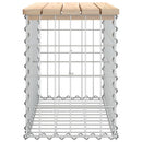 havebænk med gabiondesign 63x31,5x42 cm massivt fyrretræ