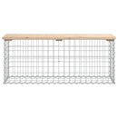 havebænk med gabiondesign 103x31,5x42 cm massivt fyrretræ