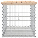 havebænk med gabiondesign 63x44x42 cm massivt fyrretræ