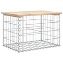 havebænk med gabiondesign 63x44x42 cm massivt fyrretræ