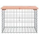 havebænk med gabiondesign 63x44x42 cm massivt douglasgran