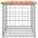 havebænk med gabiondesign 63x44x42 cm massivt douglasgran