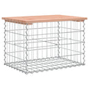 havebænk med gabiondesign 63x44x42 cm massivt douglasgran