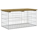 havebænk med gabiondesign 83x44x42 cm imprægneret fyrretræ