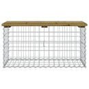 havebænk med gabiondesign 83x44x42 cm imprægneret fyrretræ