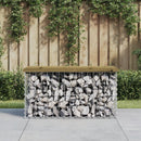 havebænk med gabiondesign 83x44x42 cm imprægneret fyrretræ