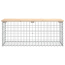 havebænk med gabiondesign 103x44x42 cm massivt fyrretræ