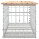 havebænk med gabiondesign 103x44x42 cm massivt fyrretræ