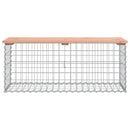 havebænk med gabiondesign 103x44x42 cm massivt douglasgran
