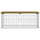 havebænk med gabiondesign 103x44x42 cm imprægneret fyrretræ