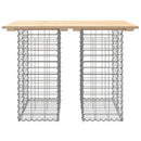 havebord gabiondesign 100x70x72 cm massivt træ fyrretræ
