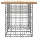 havebord gabiondesign 100x70x72 cm massivt træ fyrretræ