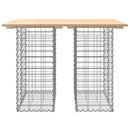 havebord gabiondesign 100x70x72 cm massivt træ fyrretræ