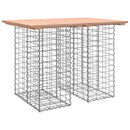 havebord gabiondesign 100x70x72 cm massivt træ Douglas