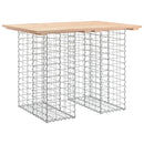 havebord gabiondesign 100x70x72 cm massivt træ fyrretræ