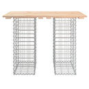 havebord gabiondesign 100x70x72 cm massivt træ fyrretræ