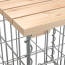 havebord gabiondesign 100x70x72 cm massivt træ fyrretræ