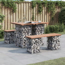 havebord gabiondesign 100x70x72 cm massivt træ Douglas