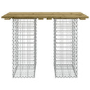 havebord gabiondesign 100x70x72 cm imprægneret fyrretræ