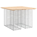 havebord gabiondesign 100x102x72 cm massivt træ fyrretræ