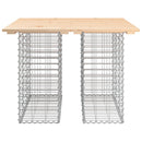 havebord gabiondesign 100x102x72 cm massivt træ fyrretræ